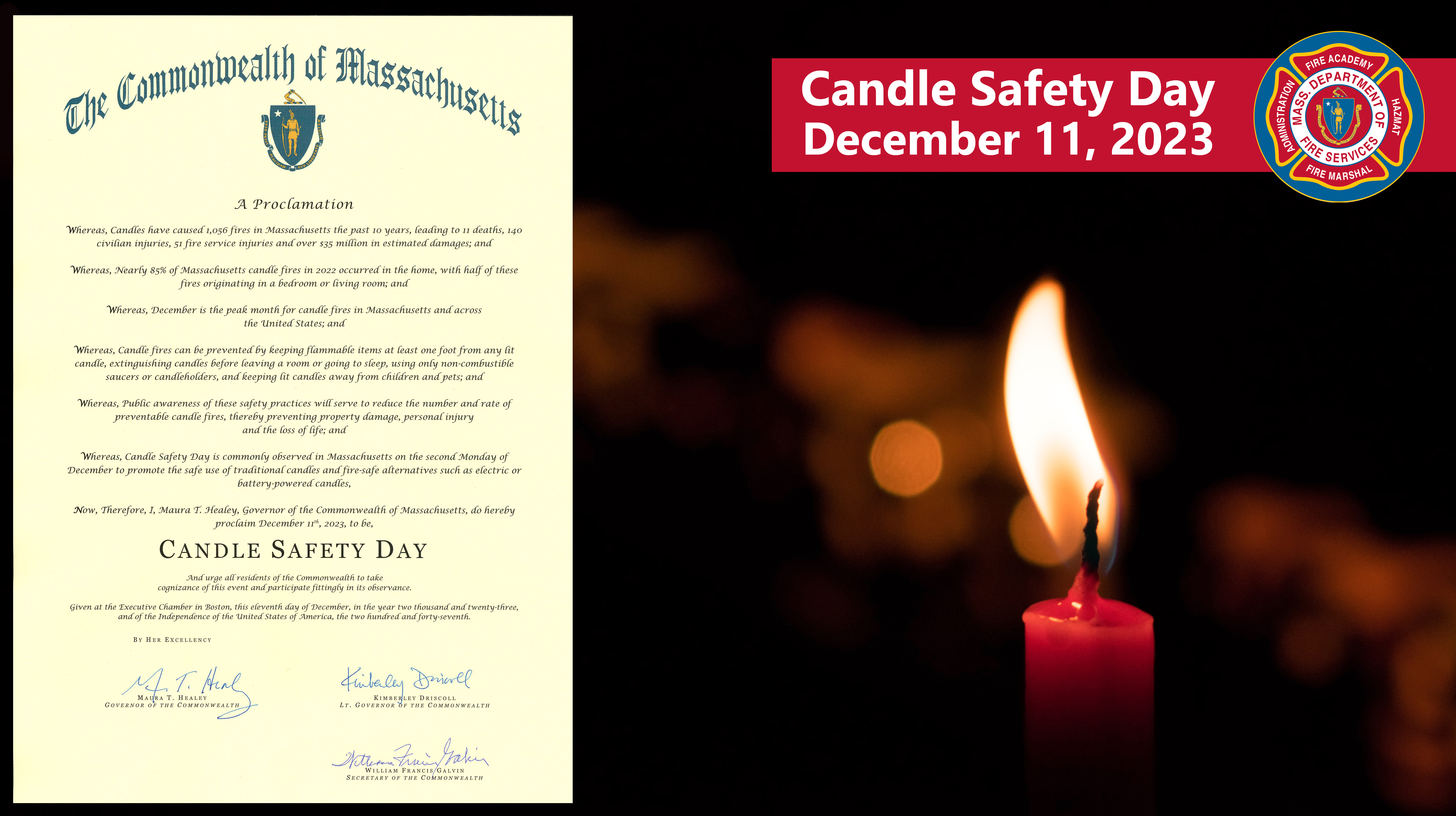 Candle with Care! December 11 is Candle Safety Day Mass.gov